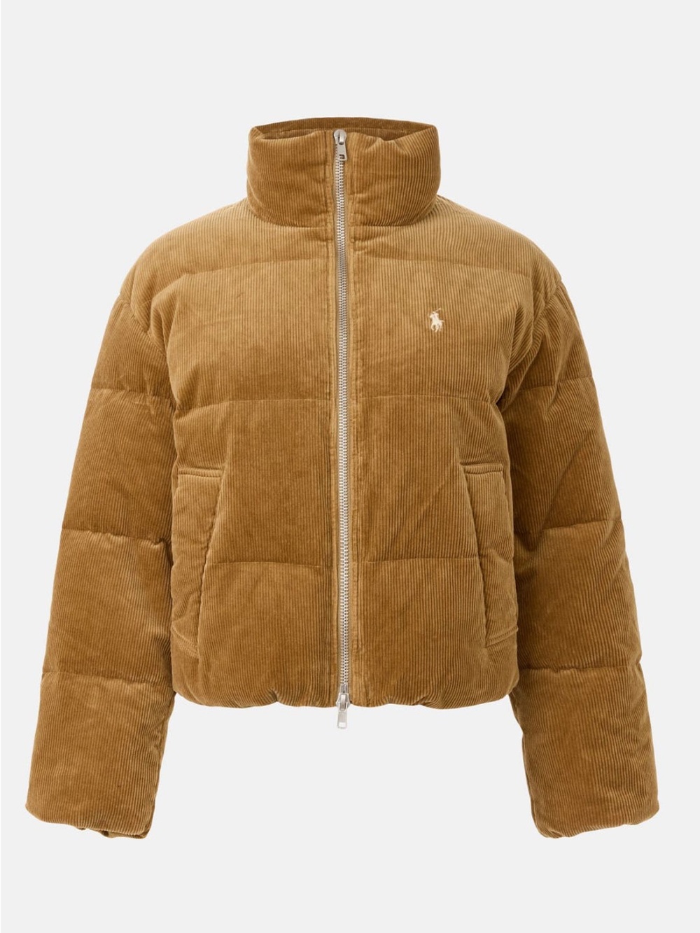 Polo by Ralph Lauren Camel Brown Tan Corduroy Puffer Jacket